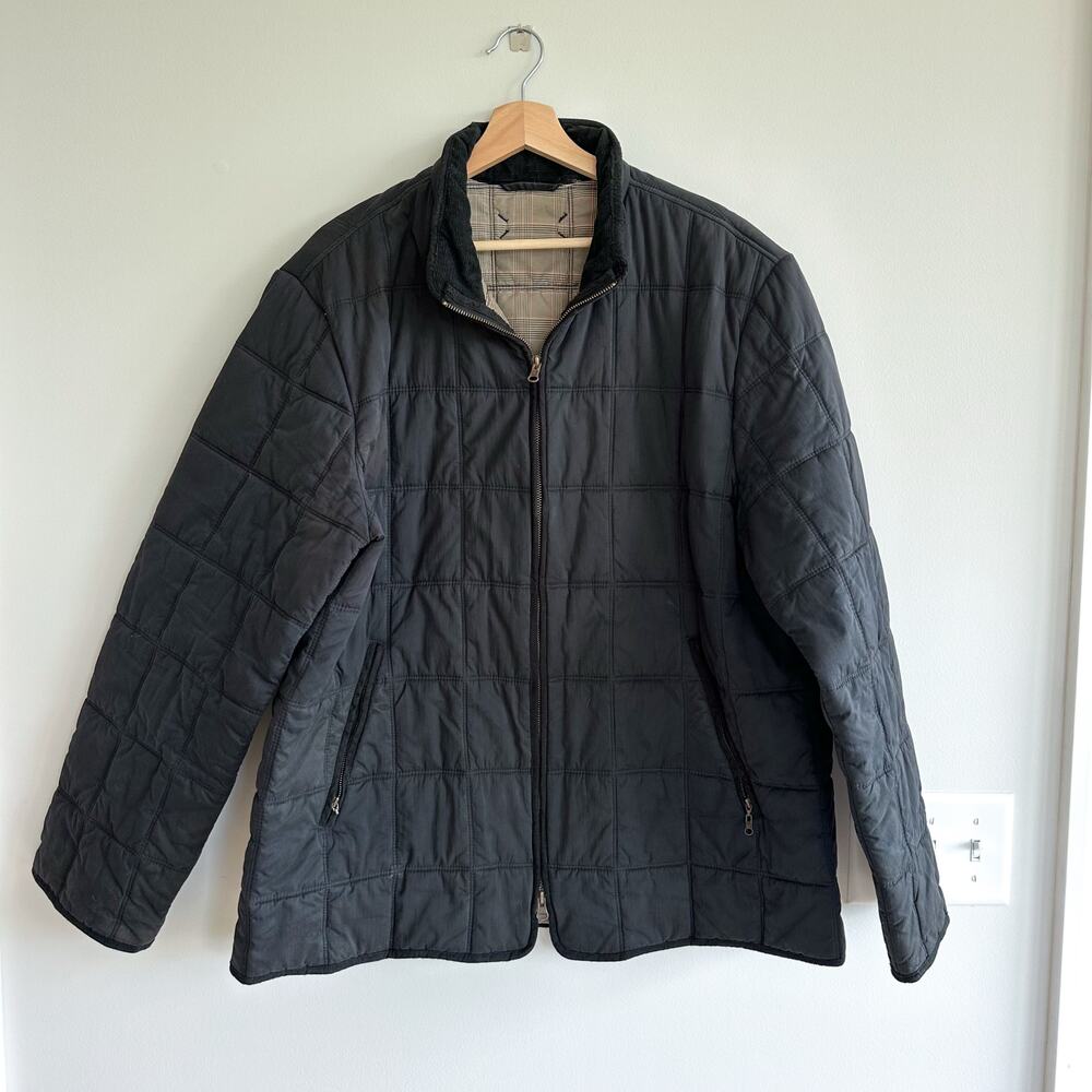 Henry Cottons Zip Up Long Sleeve Outdoor Quilted Jacket Black 54